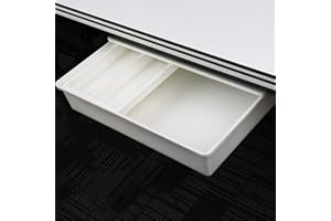 AYYDS Cajones organizadores ocultos Organizador autoadhesivo cajón debajo del escritorio para oficina, escuela o hogar (L, 34 x 26 x 8,3 cm)
