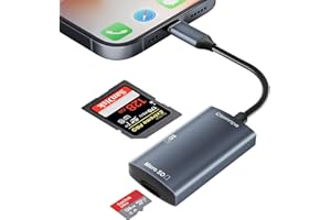 CLOMNPE USB C Kartenleser 3.0,SD Kartenleser USB C,USB C SD Card Reader,Micro SD Kartenleser USB C,Typ C Kartenlesegerät SD Card Reader USB C kompatibel mit iPhone 15 Serien,Samsung,C-Typ Smartphones,Tablets