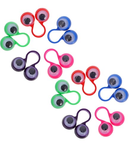 100 Burattini Da Dito Felly Con Occhi 3D - Giocattoli Educativi Colorati Per Bambini, Feste E Giochi Di Ruolo - 5