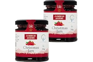 Cumbrian Delights Christmas Jam Twin Pack, Includes Fruity Berries & Subtle Mixed Spice, Handcrafted in the Lake District, No Flavourings, Additives & Preservatives, Nut & Gluten Free, Vegan 2 x 210g