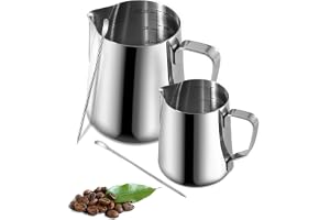 350 ml 900 ml mjölkskummande kanna, rostfritt stål mjölkkanna, latte dekoration konstpenna, mjölkkanna med mått för barista