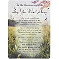Anniversary of Death Memorial Remembrance Verse Plastic Coated Grave Graveside Card (Day You Went Away)