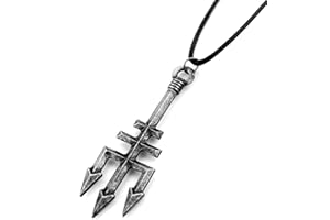 Stonham Retro Percy Jackson Poseidon Trident Pendant Necklace