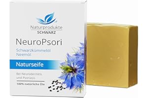 ‎NATURPRODUKTE SCHWARZ Naturprodukte Schwarz - NeuroPsori Seife, Hautpflege bei Neurodermitis und Schuppenflechte - Ohne Palmöl, 100g
