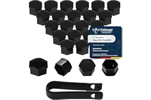 moinkerin 20 Pieces Wheel Nut Caps Wheel Nut Covers 17mm Bolt Cover Car Wheel Caps for Cars- Not Suitable for Q7(17mm) (Black, 17mm)