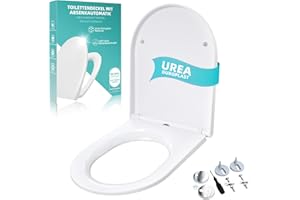 SYWBBS Abattant WC avec Frein de Chute, Cuvette Toilette Premium Forme D, Cuvette WC en Résine UF Antibactérienne et Inrayable, Abattant WC Clipsable, Lunette de Toilette Blanche Universelle, Ne Jaunit Pas