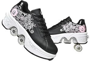 DEFORMATION ROLLER SKATES Roller Skate Shoes Rollschuhe Schuhe Mit Rollen Skateboardschuhe,Inline-Skate, verstellbar Damen Schuhe mit Rollen für mädchen