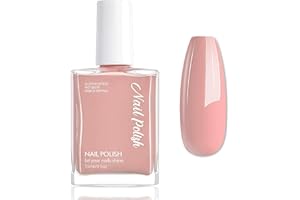 VIRELLAY Nude Pink Nail Polish - Glänzend Nagellack Schnelltrocknend - Ungiftiger Nagellack auf Wasserbasis für Frauen - Peel off Nail Polish für Nail Art Regular Nagelack (Nackt Rosa, 15Ml)