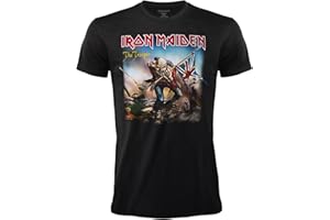 BLT DISTRIBUTION SRL Camiseta Iron Maiden The Trooper. Camiseta Oficial Rock Negra. Banda de Metal. Algodón. Unisex. Adulto Muchacho.