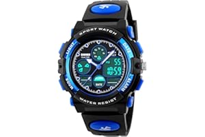 eYotto Kids Sports Watch Waterproof Boys Multi-Function Analog Digital Wristwatch LED Alarm Stopwatch