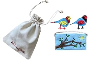 ZAC HOME Finger Puppet Two Little Dicky Birds with beautifully made Tree Branch Bag, Colorful finger Puppet for Creative Play