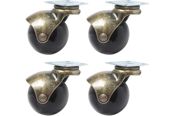 360 graders svängbara kulhjul, svängbara kullager, topplattor för möbler, 4 stycken (svängbar hjul, 1,5 tum (40 mm)