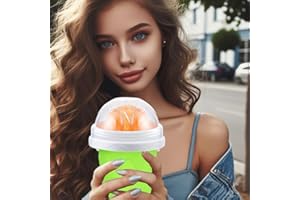slushbech Slushy Maker, tazza per slush, Quick Frozen Magic Cup, Slushy Maker, tazza per spremere in silicone, tazza Slush Ice con cucchiaino per cola o succo di frutta (verde)