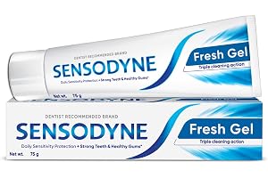 Sensodyne Toothpaste Fresh Gel | Daily Sensitivity Relief Tooth Paste Pack of 1 - 75gm | Dentist Recommended | Everyday Use Paste, Fresh Breath, Fights Tooth Decay, Maintain Healthy Gums