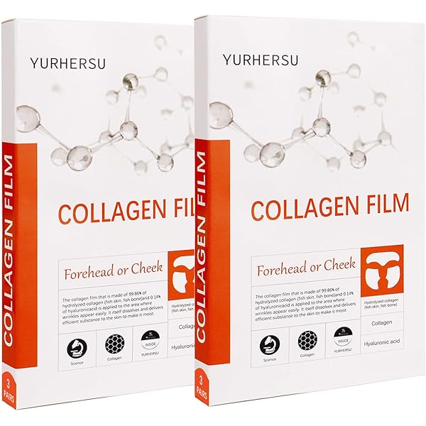Kollagen Gesichtsmaske Set – 4x Hydrogel Masken + 30 Ml Triple Collagen Serum, Koreanische Pflege Für Alle Hauttypen