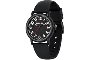 GOLDEN HOUR Montre D'infirmière étanche pour Professionnels de la Médecine, étudiants, Femmes et Hommes – Cadran Lumineux Facile à Lire, 24 Heures avec Aiguille des Secondes