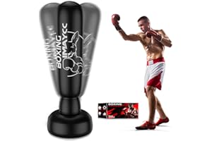 IMAYCC Sacco da boxe in piedi per adulti e giovani, aggiornamento 2025 ispessito, sacco da boxe in PVC da 180 cm, per principianti (uomini e donne), per sacchi da kickboxing per Muay Thai, MMA, allenamento
