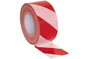 Sealey Btrw Hazard Warning Barrier Tape 80Mm X 100Mtr Red/White Non-Adhesive