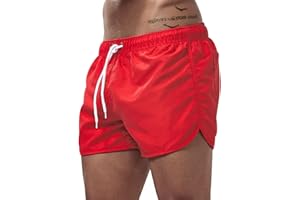 HAXNOHEY Bañadores Hombre Secado Rápido Playa Pantalones Cortos de Baño con Bolsillos Cordón Bañador Multicolor