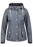 Detalles: DESIRES Chaqueta para Mujer, calidad de material suave y agradable al tacto (100% poliéster), detalles: resistente al agua, resistente al viento, cuello alto, cordón y cordel, capucha con forro de vellón, cremallera, bolsillos laterales con vellón por dentro, logo de cuero tipo parche, cordón interno ajustable,