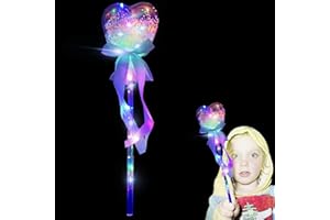 Firulab Bacchetta Magica della Principessa - Bacchetta Giocattolo con Bagliore LED - Bastone Magico della Bacchetta Magica della Principessa per Il Costume della Ragazza Spettacolo di Giochi di Ruolo