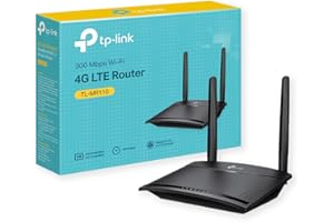 TP-Link TL-MR110 Routeur 4G LTE WiFi N300Mbps, 4G CAT4 Vitesse Jusqu'à 150Mbps, Box 4G SIM, Modem 4G, 2 x SMA pour Antenne Externe, 2 Ports Ethernet, Antennes Amovibles, Compatible Tout Opérateur