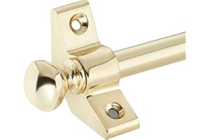 AMSKA INTERNATIONAL Set Of 13, Stair Carpet Rods, Round Finial, Polished Brass, Suitable For Carpet Runners Up To 70 Centimetre Wide Or Narrow