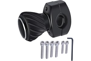 Boule de Volant Compatible avec Kubota John Dee-Re, Universel Bouton de Direction Suicide Bouton Power Handle Spinner pour Voitures Camion Tondeuse Tracteur Bateau Voiturette de Golf par Poweka