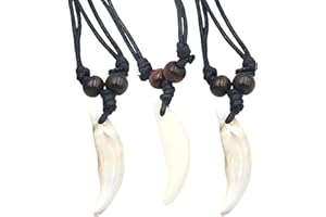MOPZIJA 3pcs collier dent de requin,Colliers Pendentif dents de requin, dent de requin,Colliers Filles Garçons, Colliers Pendentif, Colliers，Collier d'Amitié，Collier dents de requin