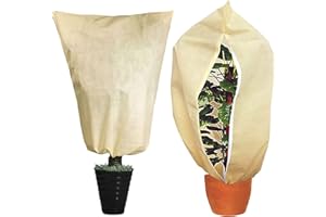 WWLEIHUO Cappuccio Protezione Piante,Sacco di Protezione Invernale per Piante,Non Tessuto Protezione per Piante,Telo di Protezione Antigelo per Inverno,120x180cm