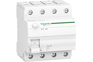 SCHNEIDER ELECTRIC Schneider A9Z01463 Acti 9 Disjoncteur Différentiel Id K 4P 63 a 30 Ma Blanc