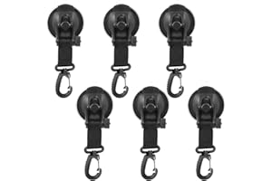 N\C Tajzer przyssawka na kemping, 6 sztuk, z przyssawką, mocna, mocująca przyssawka, do mocowania samochodu, do markizy, namiotów, kamperów, domu, warsztatu, wielofunkcyjna, przyssawka, mocne haki z przyssawką