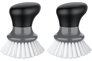 MR.SIGA Ergonomisk Handdiskborste, Grå, 2-pack | Ergonomisk Handpalmssvamp för Disk och Köksrengöring, Hållbart Material, Premium Kvalitet, 1-pack