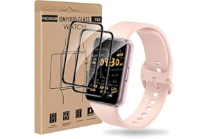 VSEER 2 Stück Schutzfolie für Panzerglas für Samsung Galaxy Fit 3, Passt Perfekt Splitterfest Stoßfänger Samsung Fit 3 Folie, Anti-Öl Hohe Feinfühligkeit Folie für Samsung Watch Fit 3
