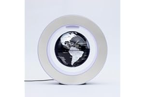 BEBEVOGUE Globe Flottant Rotatif à Lévitation Magnétique 10 cm pour Enfants, Jouet Éducatif, Accessoire de Bureau Tendance ou Décoration de Bureau pour Homme, Cadeau Unique pour Anniversaire, Chef, Géographie.