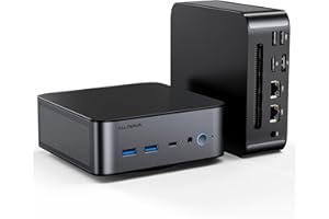 ‎ALLIWAVA H90 Mini PC Intel Core i7-11390H 32GB DDR4 512GB SSD, bis zu 5.0 GHz, HDMI/DP/USB-C, 2X 2.5G LAN, 8K Ausgabe, leistungsstarker Büro- und Gaming-Desktop-Computer