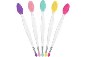 HPMJZ 5 Stück Silikon Peeling Lippenpinsel Silikon Lippenbürste Doppelseite Nase Saubere Bürste Weicher Lippenpinsel Mitesser Bürsten für Männer Und Frauen Aufhellende Dunkle Lippen