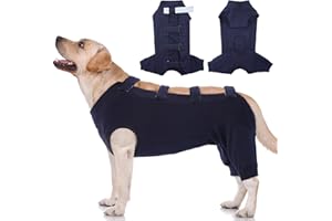 IECOii Pet Surgery Recovery Suit,Breathable Dog Bodysuit E-Collar & Cone Alternative Surgical Suit After Spayed/Neutered Wear,Recovery Suit for Dogs Male Female Sleeve to Prevent Licking,XL-Blue
