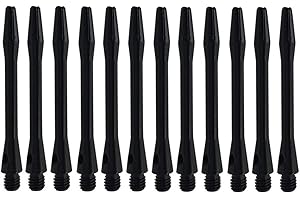 Amacoam Tige de Fléchettes en Aluminium Medium Fléchettes Harrows Dart Tiges 2BA Porte-empennages Barres de Fléchettes 45 mm Accessoires Fléchettes 12 Pièces