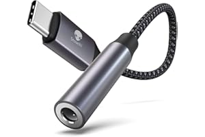 Stouchi Adaptateur USB C Jack de Casque 3,5mm, écouteurs Audio Numérique Type C vers Aux,Clé Audio,Puce DAC Haute Résolution,Compatible avec i-Phone 15 Pro/Max,Samsung Galaxy S24 S23,Pixel,Pad Mini