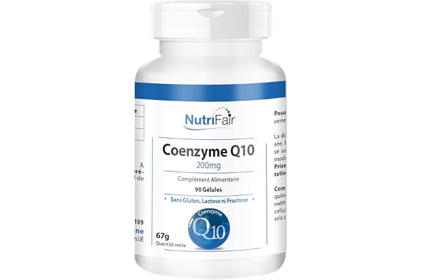 Nutrifair Co-Enzyme Q10 200mg, 90 Capsules, Hautement Dosé, 100% Vegan, fabrication Allemande & Tests en Laboratoire, Premium et équitable