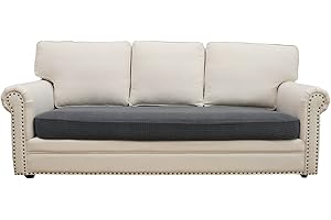 ‎EISMODRA Eismodra Sofabezug,Sofa Überzug 3 Sitzer,Stretch Sitzkissenbezug,Couch Überwurfdecke Sofaschoner Sofaüberwurf,Elastischer Bezug Cover für L Form,Dunkelgrau,Länge 165-200cm(1 Stück)