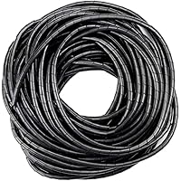 GTIWUNG Kabelschlauch Kabelspirale Spiralband Kabelschutz, Flexibler Spiralschlauch Kabelorganisation, Schwarz,25M×4mm