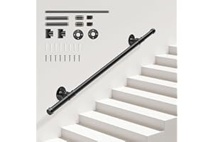 Corrimano per Scale Interne, Sunowl 1M Ringhiera per Scale Interne, Passamano per Scale Interne Esterne, Corrimano di Sicurezza Montati a Parete per Bambini Anziani Disabili