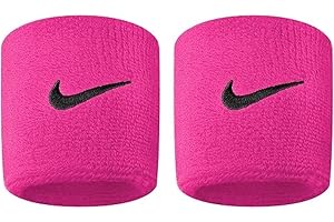 NIKE Fitness Pink/Black NIKE WRISTBAND SWOOSH PINK BLACK, Pink/Black, 8 cm UK