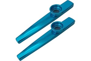 EAPEY Kazoos Gazoo 2 Pack Metal Kazoo Instrument Cazoo 5pcs Membrane-Instrumental Accompaniment-Blue