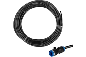 SYHSYC Tubo pneumatico 10 Metri Tubo compressore d'aria in poliuretano Diametro esterno 4 mm Diametro interno 2,5 mm Tubi aria compressa Tubi per utensili pneumatici Compressori d'aria, Nero