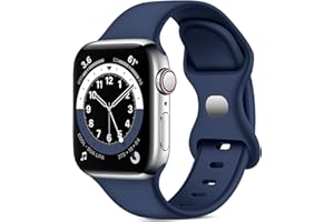 TEFLOTY Pasek zastępczy silikonowy do Apple Watch, zapasowy pasek do iWatch Series 8, Ultra SE, 7, 6, 5, 4, 3, 2, 1, 38 mm / 40 mm / 41 mm / 42 mm / 44 mm / 45 mm / 49 mm, dla kobiet i mężczyzn