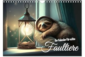 MICHAEL KUELBEL Der Kalender für echte Faultiere (Wandkalender 2024 DIN A4 quer), CALVENDO Monatskalender