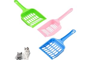 ANYUANKW 3 Piezas Pala de Arena para Gatos, Cuchara de Arena para Gatos de Plástico, Pala Recoge Cacas Gato, Herramienta de Limpieza para Mascotas